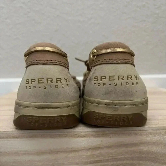 Sperry Topsider Angelfish Brown Leather Metallic Boat Shoe 7 - Picture 5 of 7